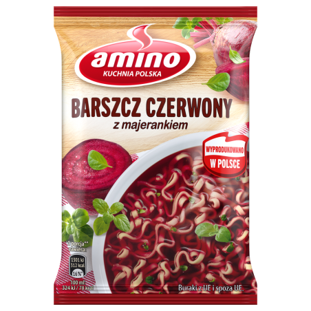 Amino Zupa błyskawiczna barszcz czerwony z majerankiem 66 g